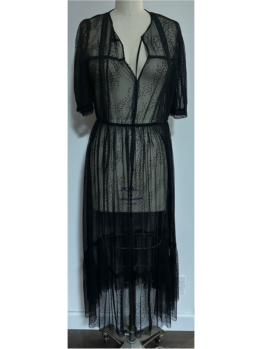 Zara Sheer Mesh Maxi Dress - Picture 2 of 5